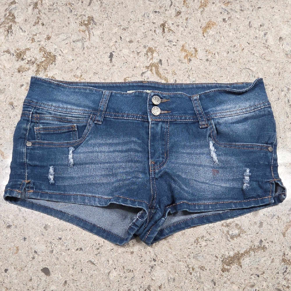 Paris Blues‎ Distressed Blue Jean Shorts Juniors 13 Trendy Summer